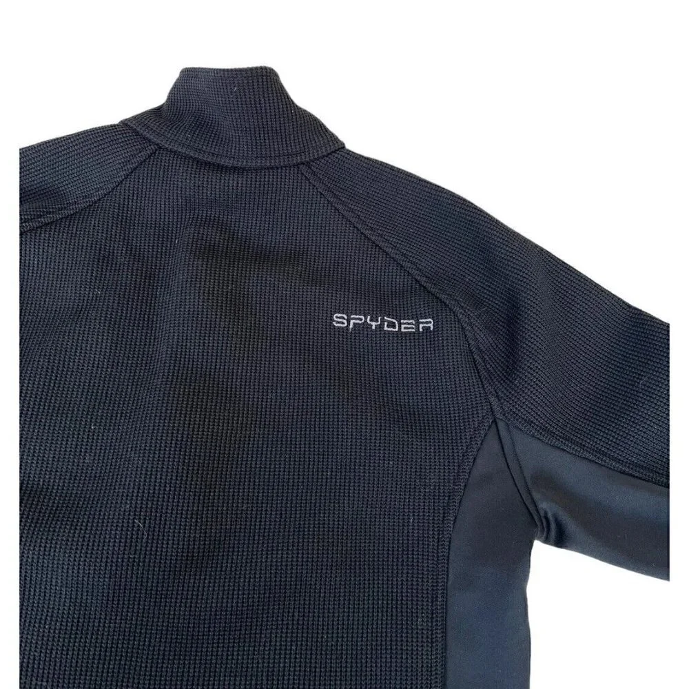Spyder Men's Sz S Outbound 1/2 Zip Black Pullover Sweater Jacket 1299048